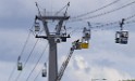 Koelner Seilbahn Gondel blieb haengen Koeln Linksrheinisch P094